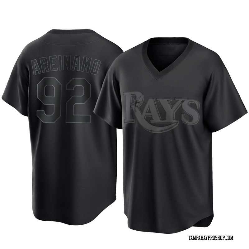 Jadher Areinamo Men's Tampa Bay Rays Pitch Fashion Jersey - Black Replica