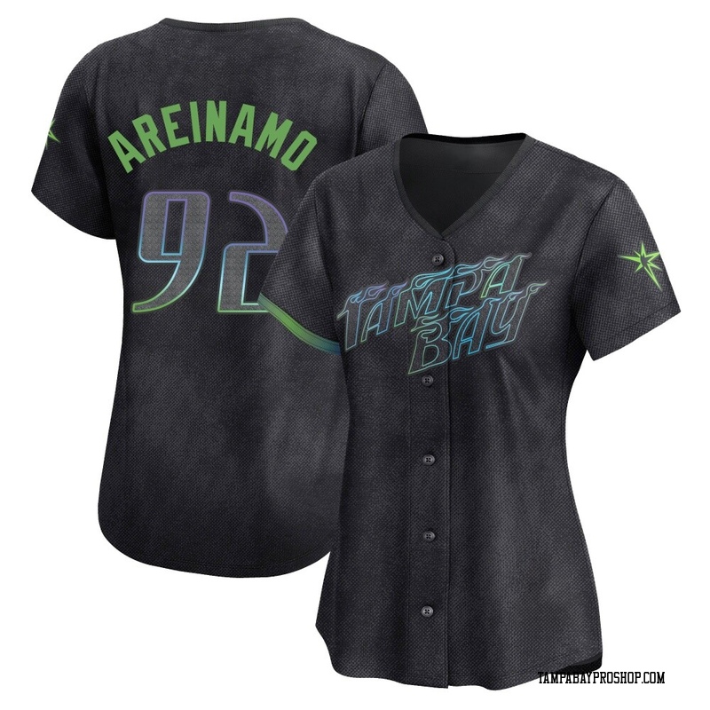 Jadher Areinamo Women's Tampa Bay Rays 2024 City Connect Jersey - Charcoal Limited