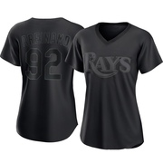 Jadher Areinamo Women's Tampa Bay Rays Pitch Fashion Jersey - Black Authentic