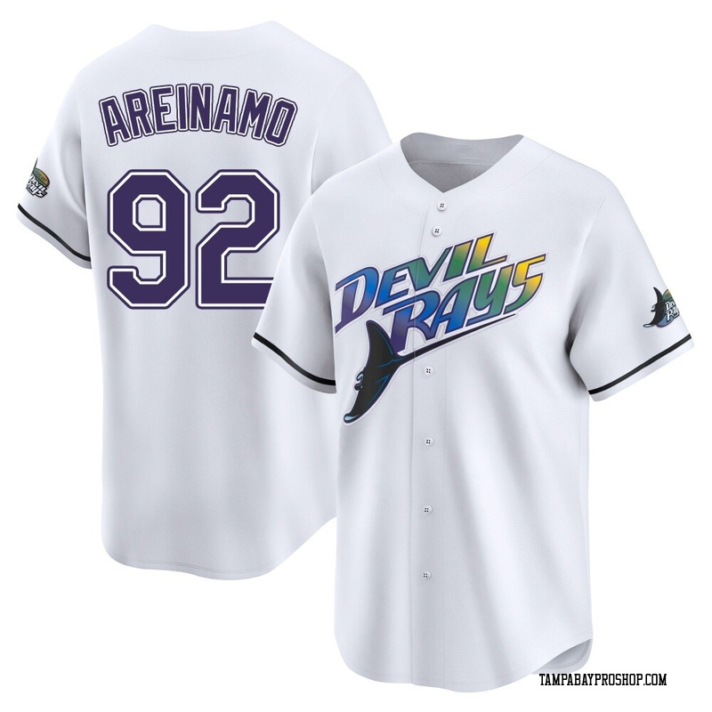 Jadher Areinamo Youth Tampa Bay Rays Throwback Cooperstown Jersey - White Limited