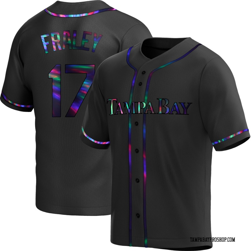 Jake Fraley Youth Tampa Bay Rays Alternate Jersey - Black Holographic Replica