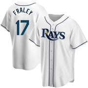 Jake Fraley Youth Tampa Bay Rays Home Jersey - White Replica