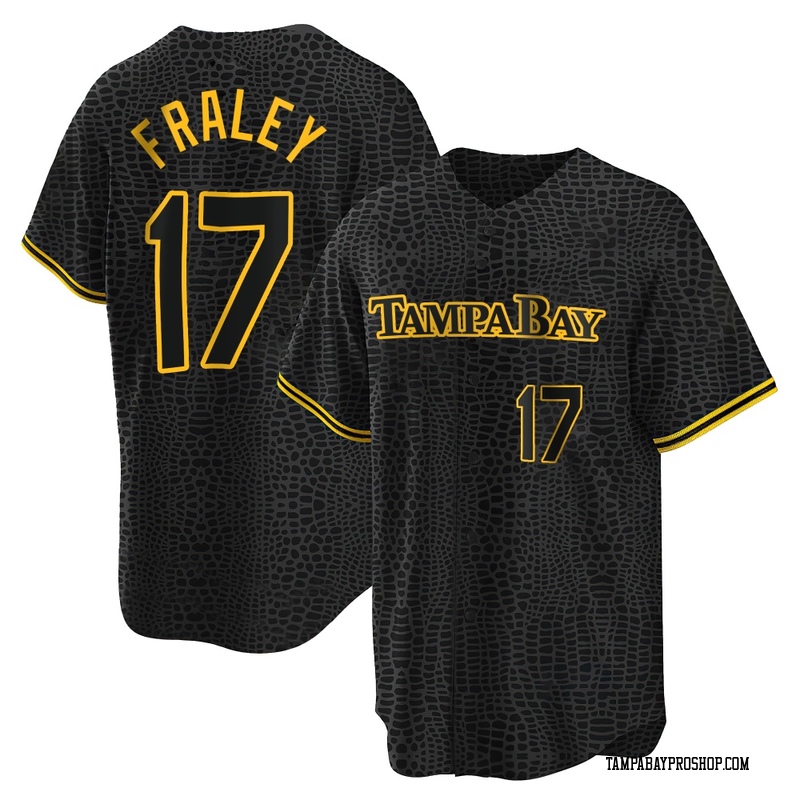 Jake Fraley Youth Tampa Bay Rays Snake Skin City Jersey - Black Replica