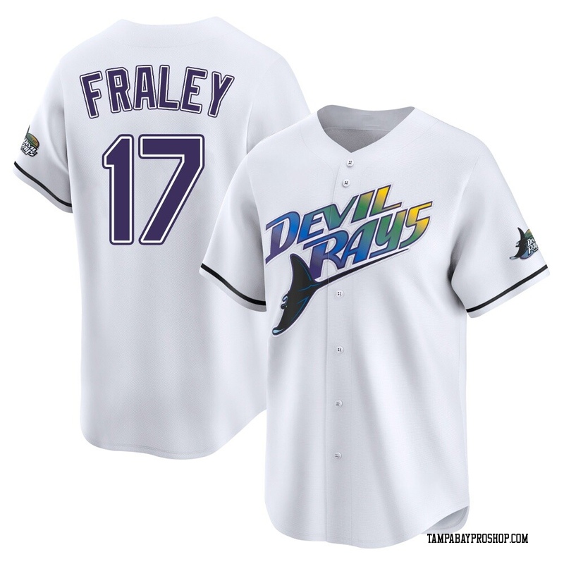 Jake Fraley Youth Tampa Bay Rays Throwback Cooperstown Jersey - White Limited