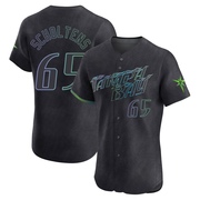 Jesse Scholtens Men's Tampa Bay Rays 2024 City Connect Jersey - Charcoal Elite