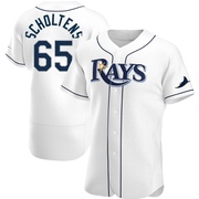 Jesse Scholtens Men's Tampa Bay Rays Home Jersey - White Authentic