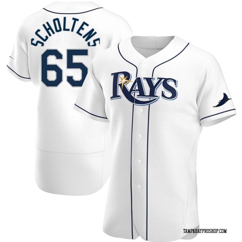 Jesse Scholtens Men's Tampa Bay Rays Home Jersey - White Authentic