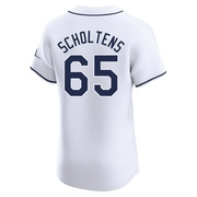 Jesse Scholtens Men's Tampa Bay Rays Home Jersey - White Elite