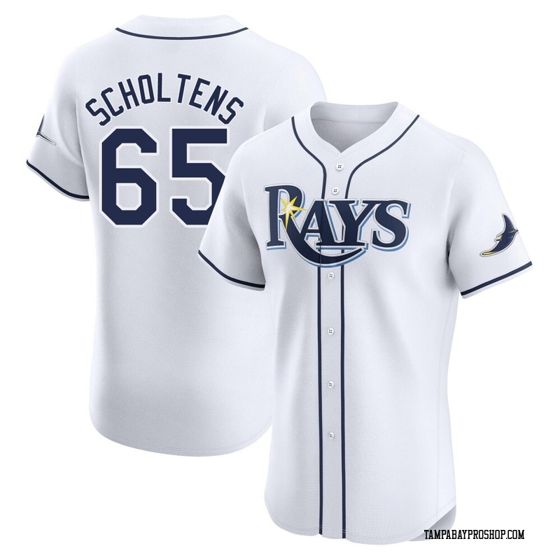 Jesse Scholtens Men's Tampa Bay Rays Home Jersey - White Elite