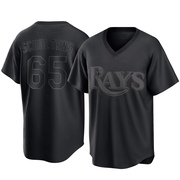 Jesse Scholtens Men's Tampa Bay Rays Pitch Fashion Jersey - Black Replica