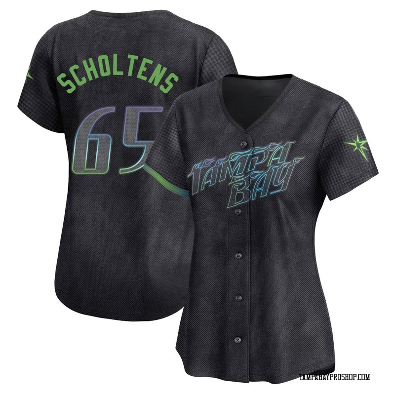 Jesse Scholtens Women's Tampa Bay Rays 2024 City Connect Jersey - Charcoal Limited