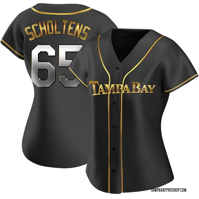 Jesse Scholtens Women's Tampa Bay Rays Alternate Jersey - Black Golden Replica