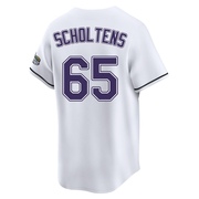 Jesse Scholtens Youth Tampa Bay Rays Throwback Cooperstown Jersey - White Limited