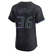 Joe Boyle Men's Tampa Bay Rays 2024 City Connect Jersey - Charcoal Elite