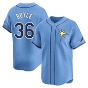 Joe Boyle Men's Tampa Bay Rays Alternate Jersey - Light Blue Limited