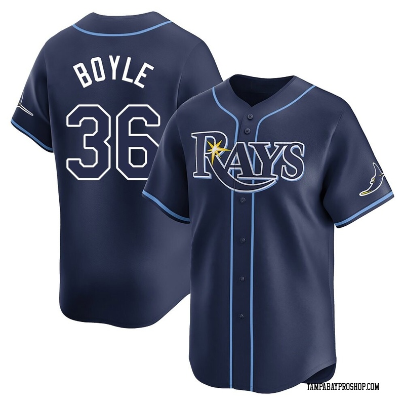 Joe Boyle Men's Tampa Bay Rays Away Jersey - Navy Limited