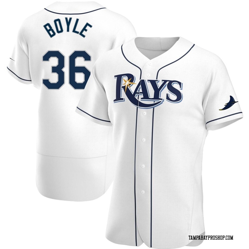 Joe Boyle Men's Tampa Bay Rays Home Jersey - White Authentic