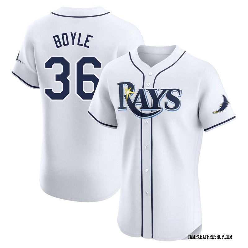 Joe Boyle Men's Tampa Bay Rays Home Jersey - White Elite