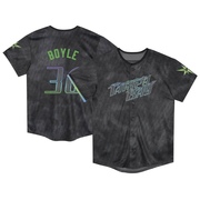 Joe Boyle Toddler Tampa Bay Rays 2024 City Connect Jersey - Charcoal Limited