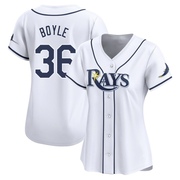 Joe Boyle Women's Tampa Bay Rays Home Jersey - White Limited