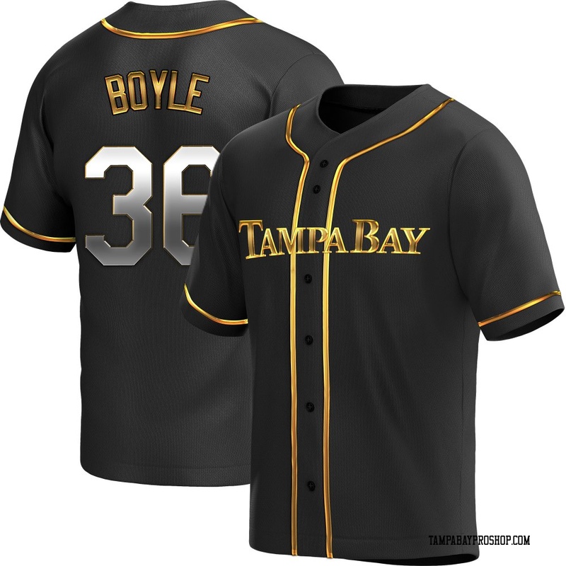 Joe Boyle Youth Tampa Bay Rays Alternate Jersey - Black Golden Replica