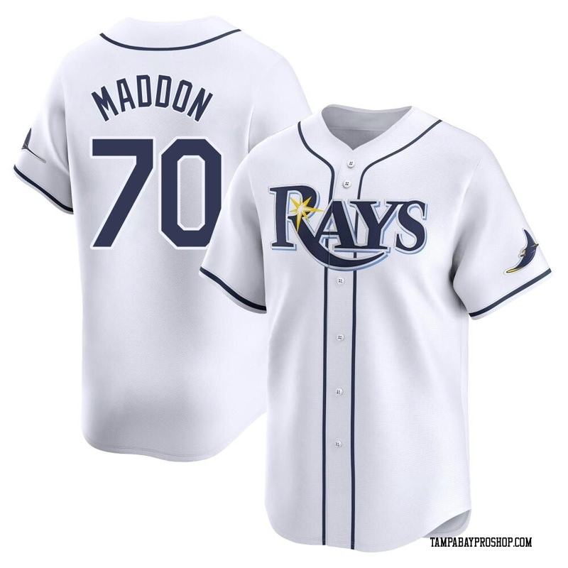 Joe Maddon Men's Tampa Bay Rays Home Jersey - White Limited