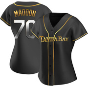 Joe Maddon Women's Tampa Bay Rays Alternate Jersey - Black Golden Replica