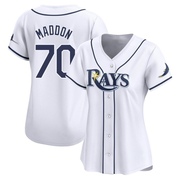 Joe Maddon Women's Tampa Bay Rays Home Jersey - White Limited