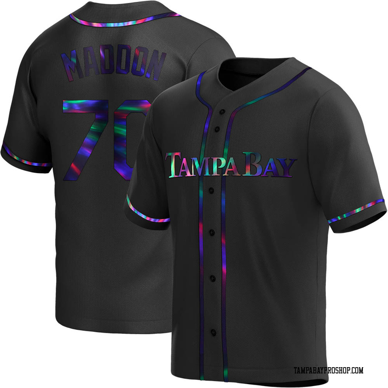 Joe Maddon Youth Tampa Bay Rays Alternate Jersey - Black Holographic Replica