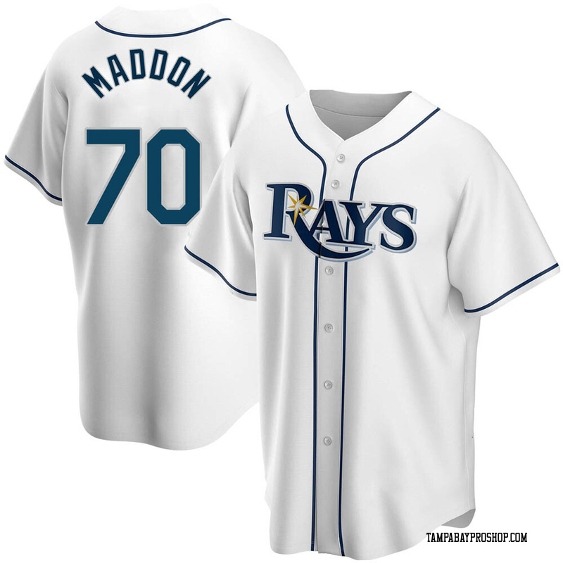 Joe Maddon Youth Tampa Bay Rays Home Jersey - White Replica