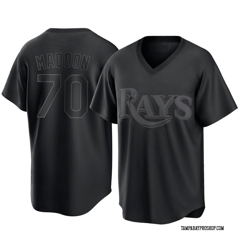 Joe Maddon Youth Tampa Bay Rays Pitch Fashion Jersey - Black Replica