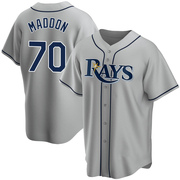 Joe Maddon Youth Tampa Bay Rays Road Jersey - Gray Replica