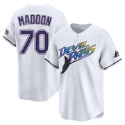 Joe Maddon Youth Tampa Bay Rays Throwback Cooperstown Jersey - White Limited
