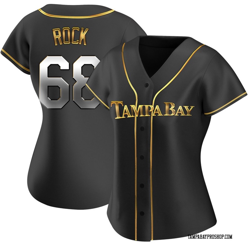 Joe Rock Women's Tampa Bay Rays Alternate Jersey - Black Golden Replica