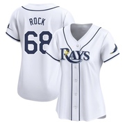 Joe Rock Women's Tampa Bay Rays Home Jersey - White Limited