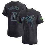 Jonathan Aranda Men's Tampa Bay Rays 2024 City Connect Jersey - Charcoal Elite