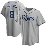 Jonathan Aranda Men's Tampa Bay Rays Road Jersey - Gray Replica