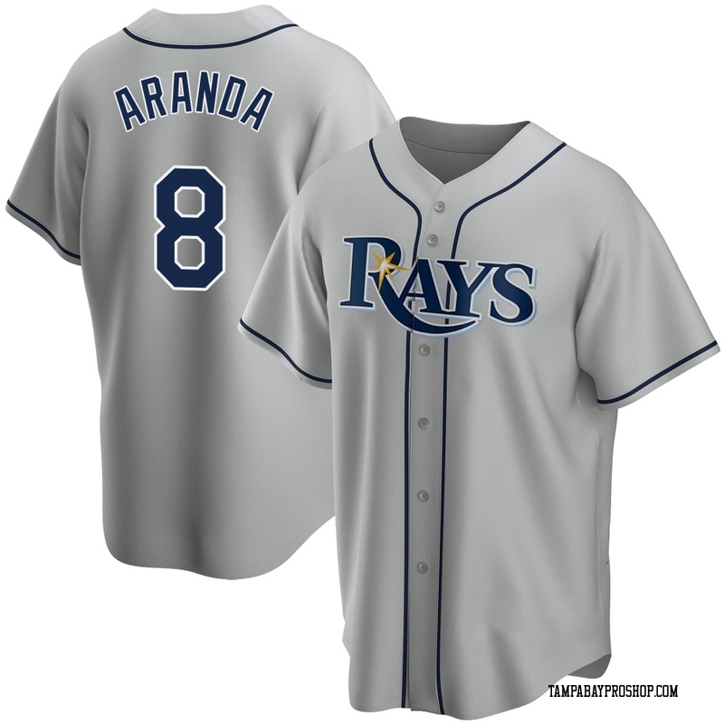 Jonathan Aranda Men's Tampa Bay Rays Road Jersey - Gray Replica