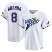 Jonathan Aranda Men's Tampa Bay Rays Throwback Cooperstown Jersey - White Limited