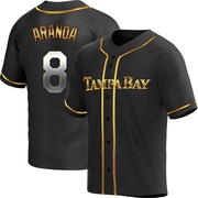 Jonathan Aranda Youth Tampa Bay Rays Alternate Jersey - Black Golden Replica