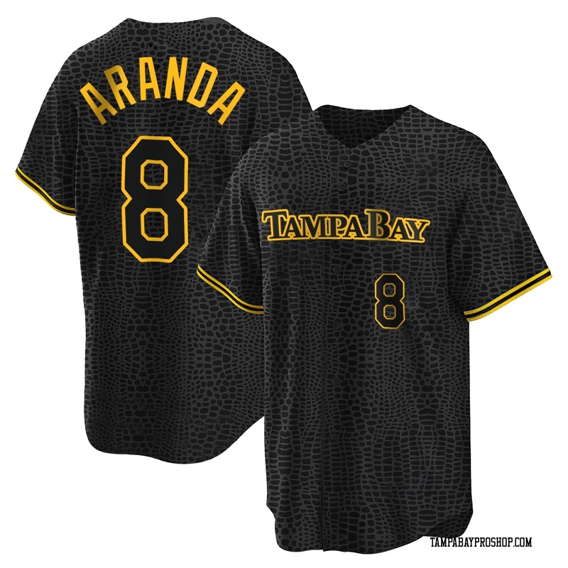 Jonathan Aranda Youth Tampa Bay Rays Snake Skin City Jersey - Black Replica