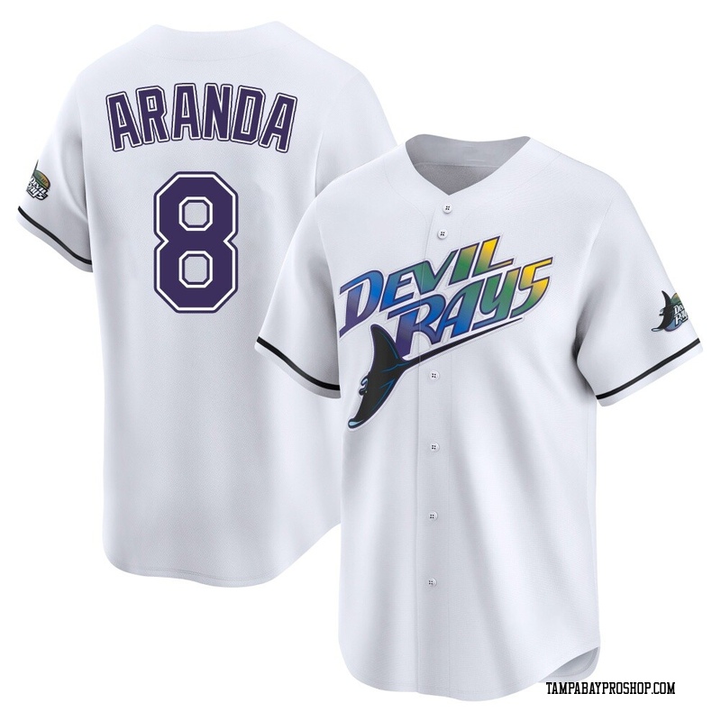 Jonathan Aranda Youth Tampa Bay Rays Throwback Cooperstown Jersey - White Limited
