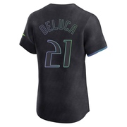 Jonny DeLuca Men's Tampa Bay Rays 2024 City Connect Jersey - Charcoal Elite