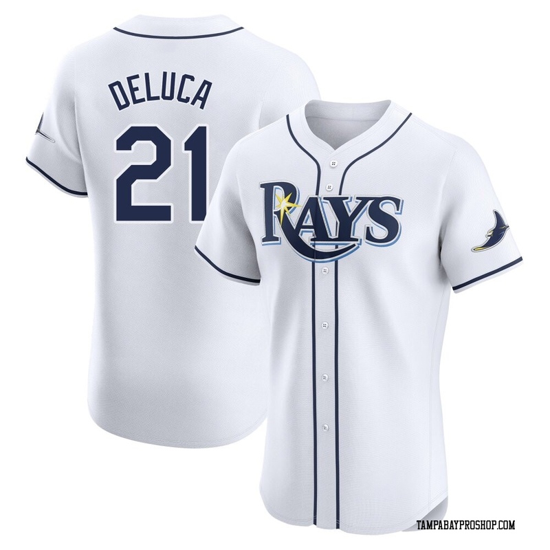 Jonny DeLuca Men's Tampa Bay Rays Home Jersey - White Elite