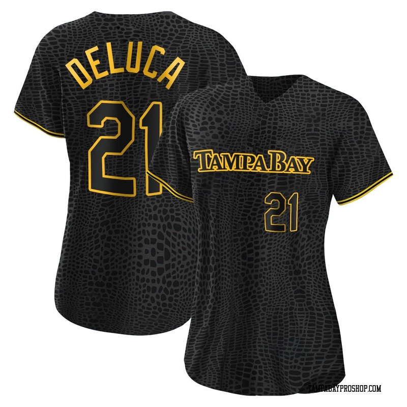 Jonny DeLuca Women's Tampa Bay Rays Snake Skin City Jersey - Black Replica
