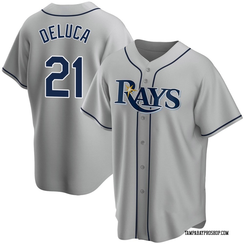Jonny DeLuca Youth Tampa Bay Rays Road Jersey - Gray Replica