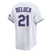 Jonny DeLuca Youth Tampa Bay Rays Throwback Cooperstown Jersey - White Limited