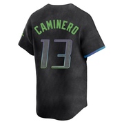Junior Caminero Men's Tampa Bay Rays 2024 City Connect Jersey - Charcoal Limited