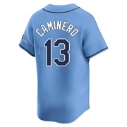Junior Caminero Men's Tampa Bay Rays Alternate Jersey - Light Blue Limited