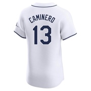 Junior Caminero Men's Tampa Bay Rays Home Jersey - White Elite